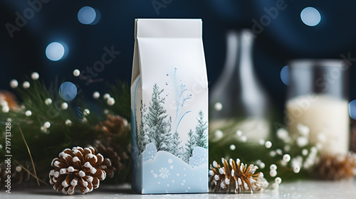 realistic mock up milk package photo
