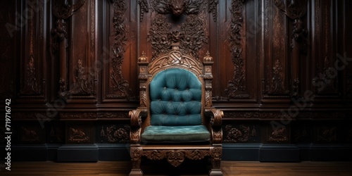 antique seat in dated chamber