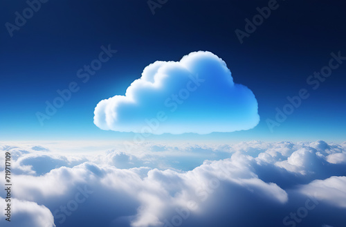 Concept of cloud storage, representing the accessibility and scalability of virtual technology 