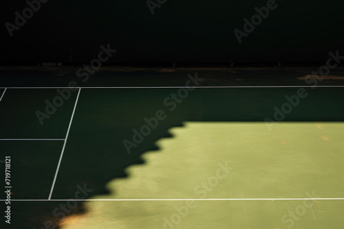 A competitive game of precision and skill unfolds on the pristine white lines of a tennis court as players wield their rackets with determination on the smooth floor