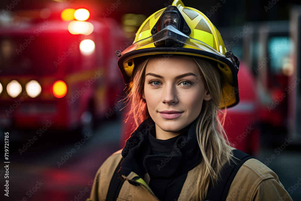 A Glimpse into the Life of a Courageous Female Firefighter Amidst a City Blaze A Glimpse into the Life of a Courageous Female Firefighter Amidst a City Blaze
