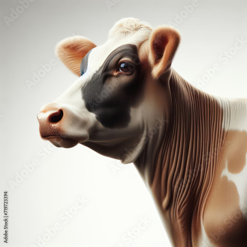 portrait of a cow, cows, vaca, vacas, корова, коровы, high quality portrait, isolated white background.