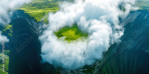 Large white cumulus cloud f...