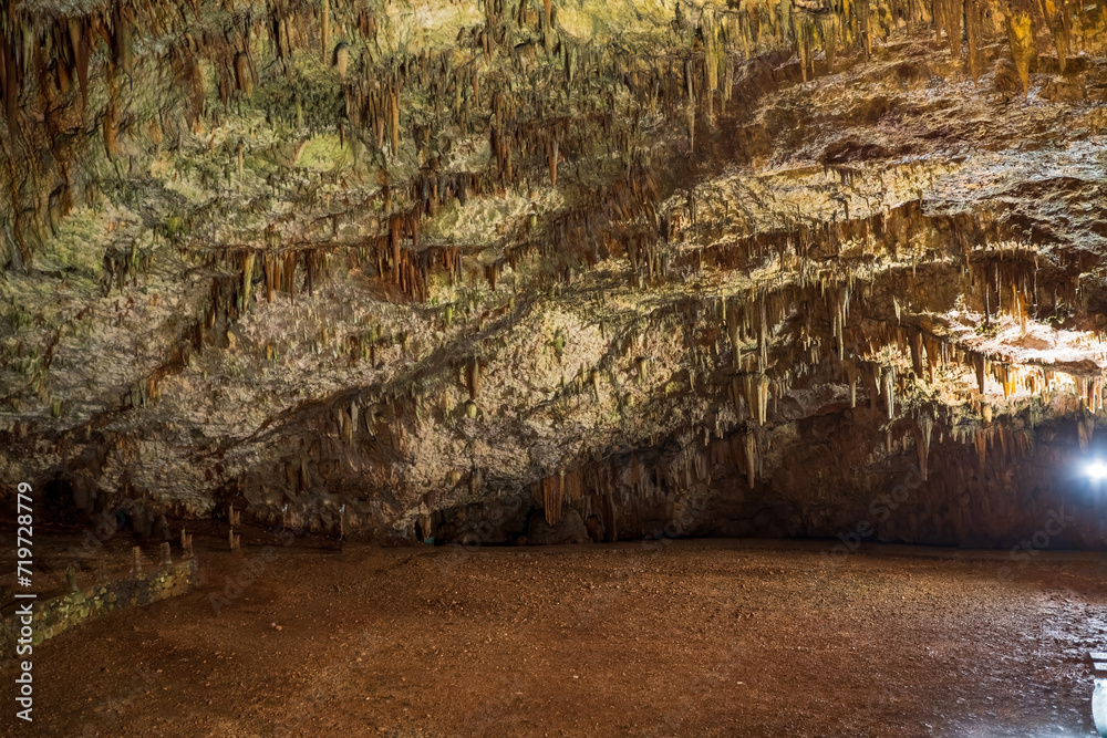 Interior of a Cave of Drogarati at Sami of Kefalonia island in Greece