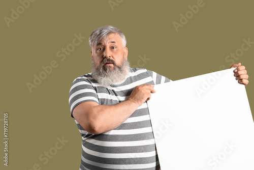 Afraid mature man with blan...