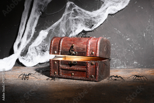 Old treasure chest with Hal...