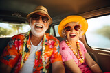 Retirement Adventure: Smiling Couple Ready to Travel