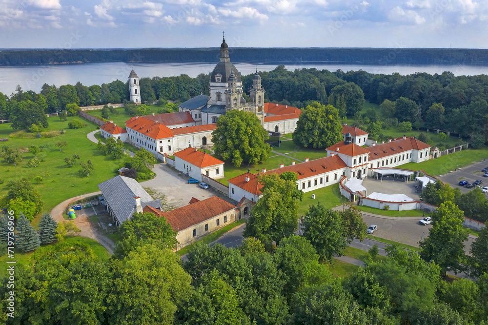 Pazaislis Monastery, Monastery located on a peninsula in Kaunas Reservoir, Lithuania