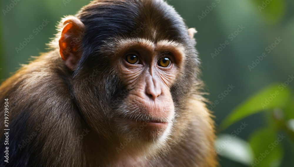 Fototapeta premium Cute Monkey Portrait in Jungle