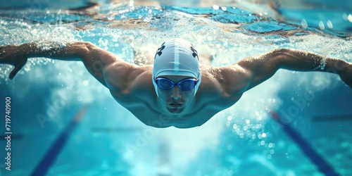 Close up shot of athlete sw...