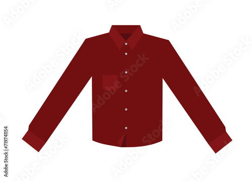 Long sleeved shirt. Simple flat illustration.