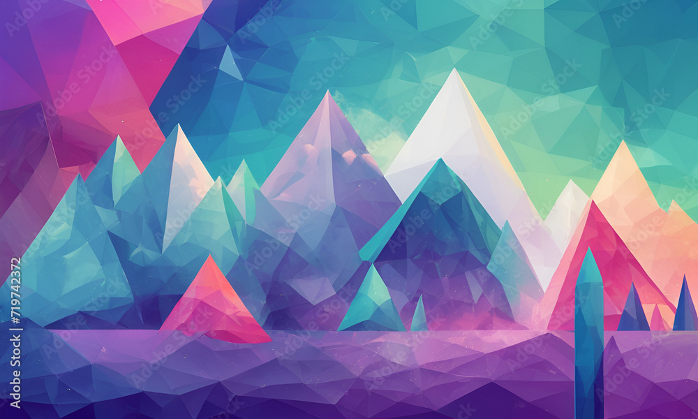 3d illustration Abstract low poly background
