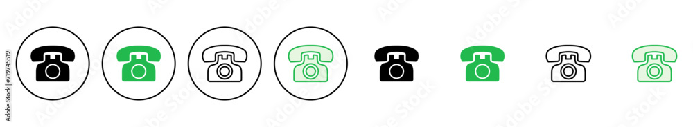 Telephone icon set. phone icon vector. Telephone icon set. phone icon vector.