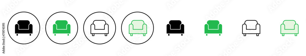 Sofa icon set. sofa icon illustration Sofa icon set. sofa icon illustration