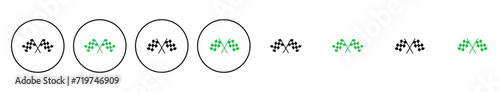 Racing flag icon set. race flag icon.Checkered racing flag icon