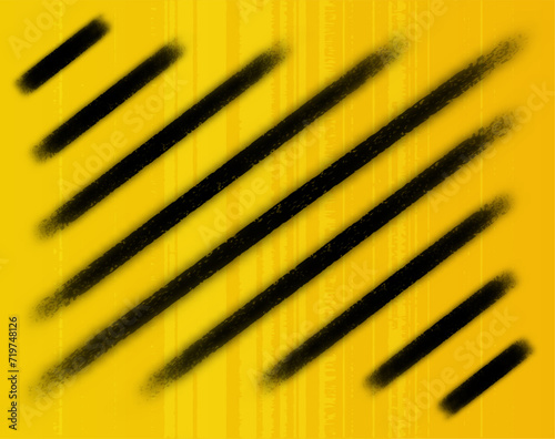 yellow and black stripes symbol of dangerous and radioactive widely used in industry