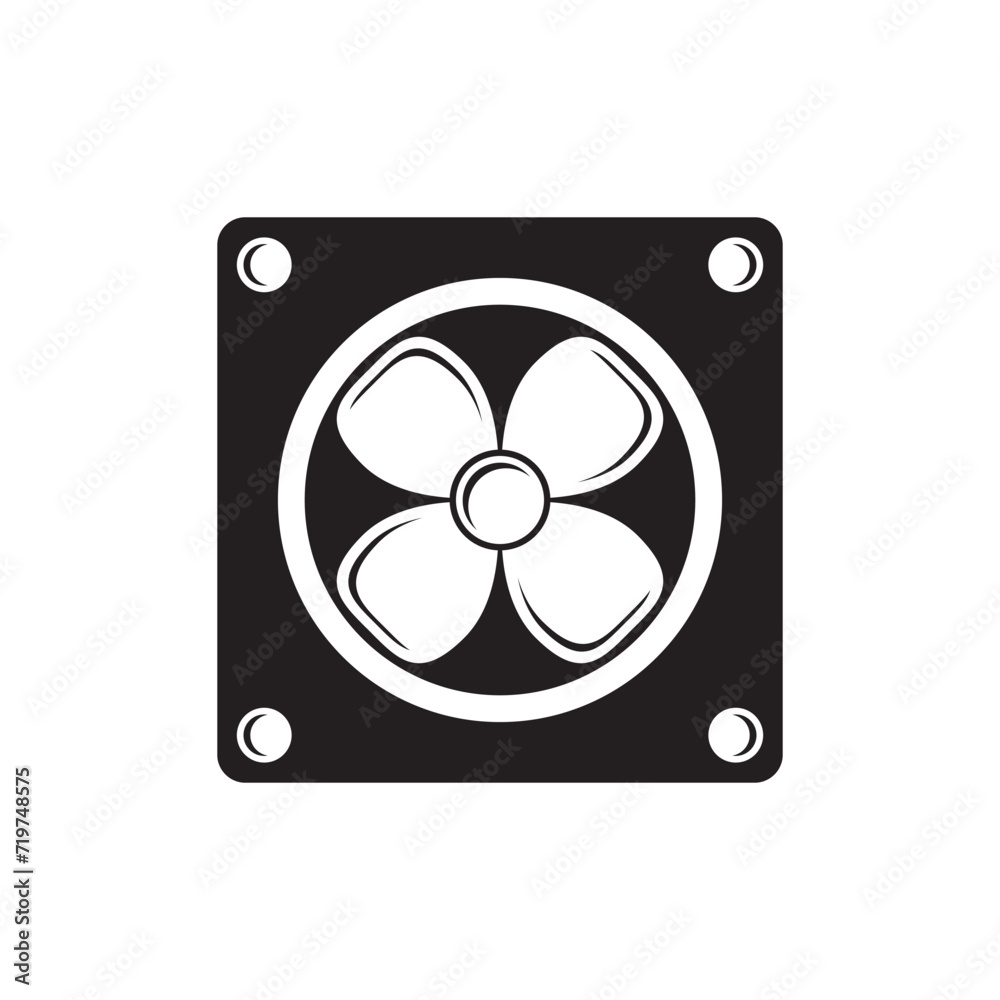 Fan logo icon, vector illustration template design Fan logo icon, vector illustration template design