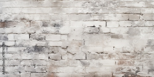 Aged  white-washed brick wall texture.