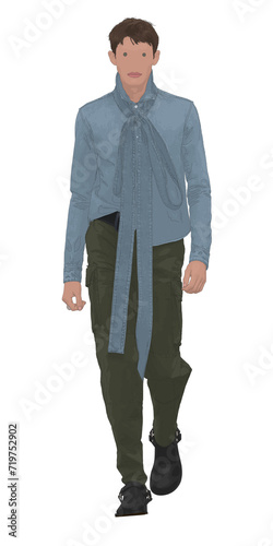 A model from Menswaer Loewe FW2024
