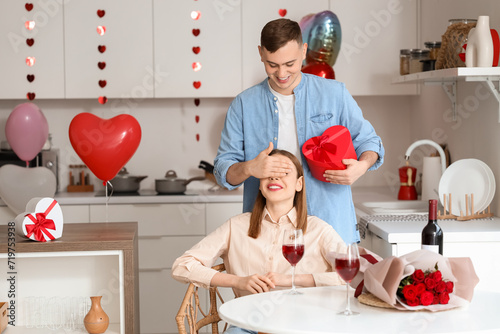 Beautiful young couple with...