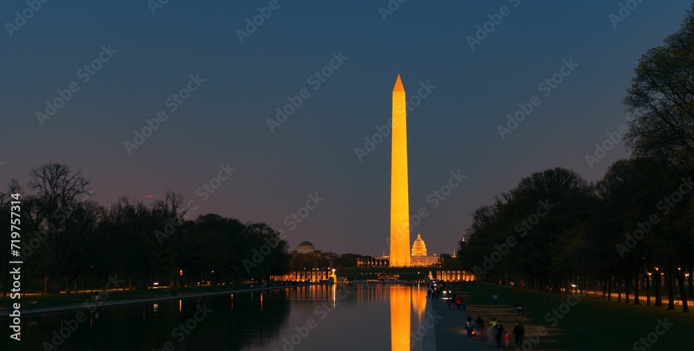 Washington monument night