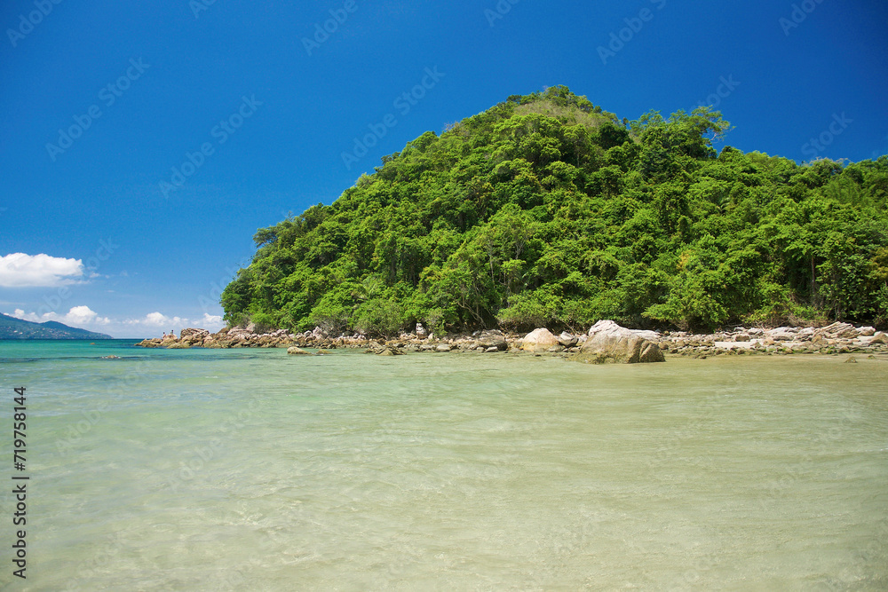 Fototapeta premium Guaeca beach, Sao Sebastiao, Brazil