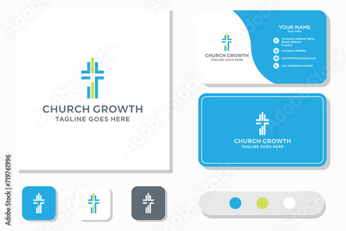 Cristian and chruch growth logo design concep photo