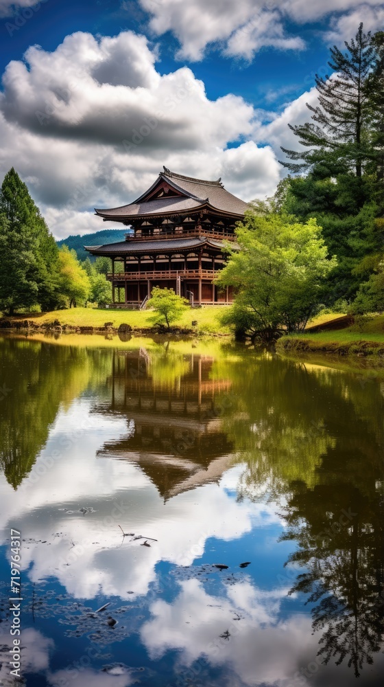 japan zen temple todai landscape panorama view photography Sakura flowers pagoda peace silence