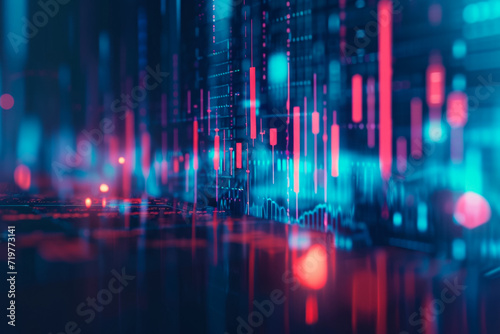 Abstract financial market. Background for design with selective focus and copy space.