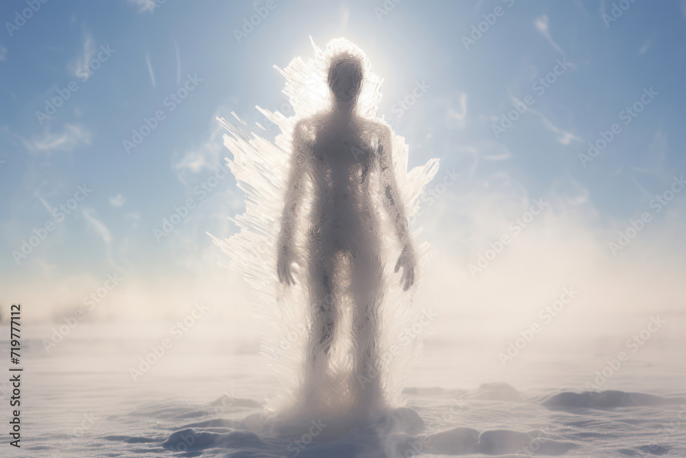 Mystical Silhouette: A Dreaming Man Standing in the Dark, Looking at the Sunset, with a Hint of Abstract Imagination and Spiritual Essence Mystical Silhouette: A Dreaming Man Standing in the Dark, Looking at the Sunset, with a Hint of Abstract Imagination and Spiritual Essence