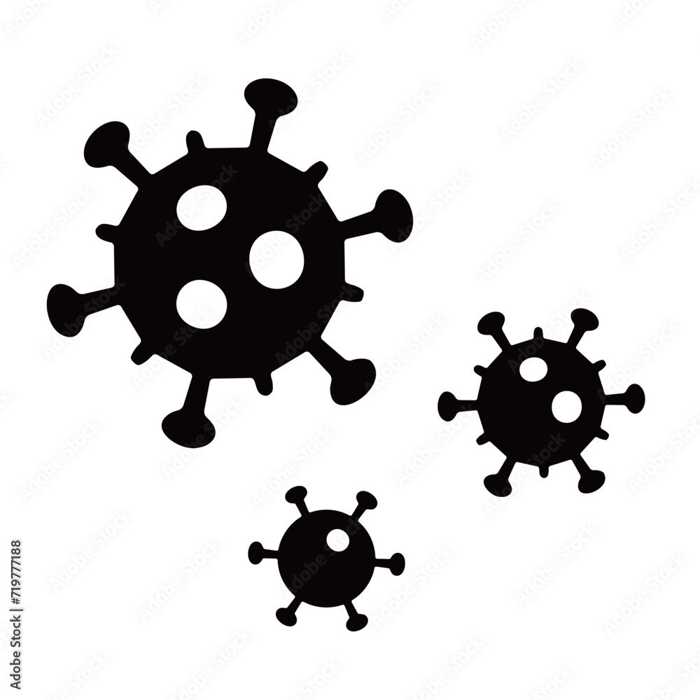 Obraz premium Simple Virus Vector Illustration.Isolated On Transparent Background. 