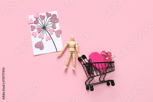 Small shopping cart with wo...