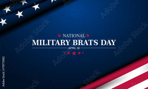 National Military Brats Day Background Vector Illustration