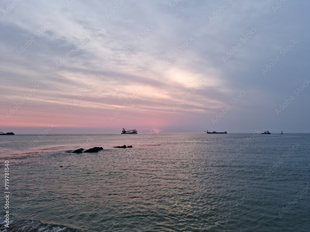 This is the sunrise view of Jeongdongjin, South Korea. This is the sunrise view of Jeongdongjin, South Korea.
