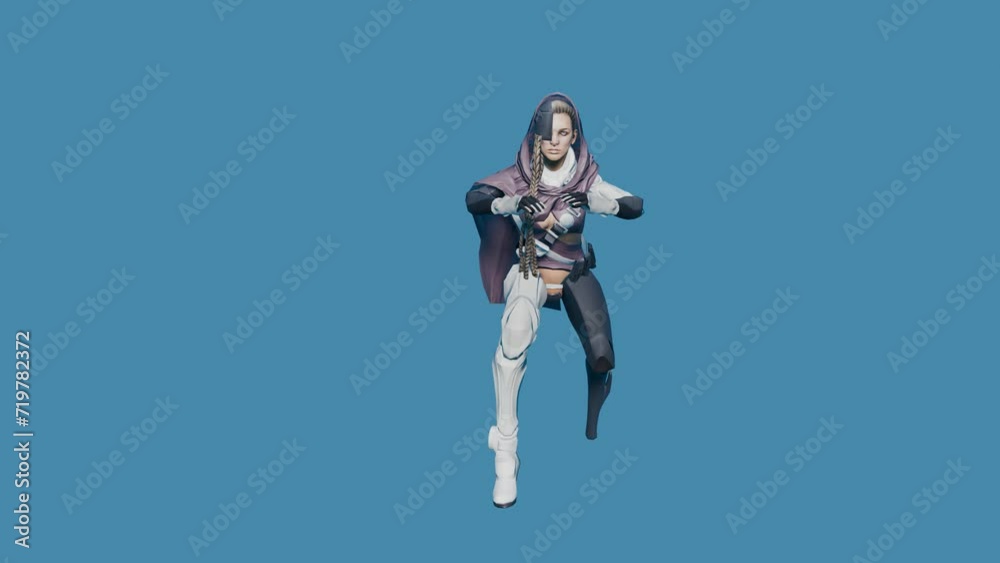 Swimming lady in wind - walking - blue . Swimming lady in wind - walking - blue .
