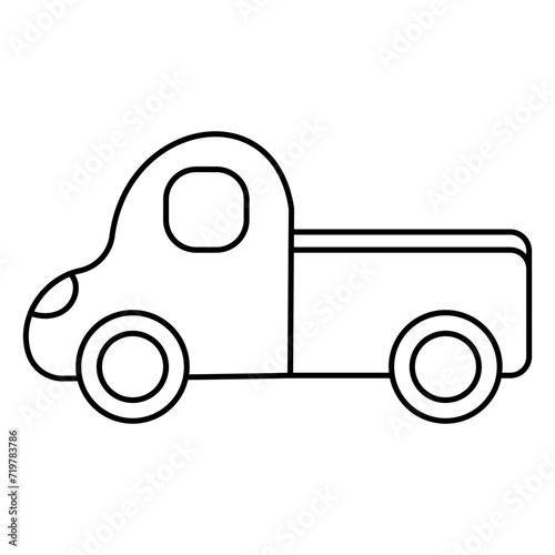car truck toy childrens day kindergarten colored icon element line doodle
