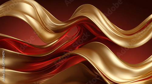 abstract elegant red gold luxury flowing background for business