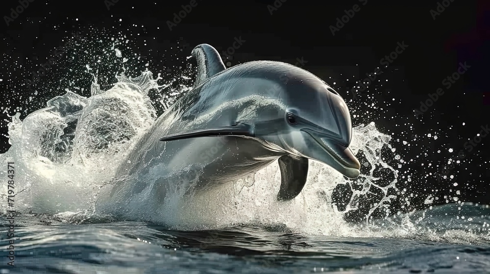 Obraz premium dolphin jumping out of water