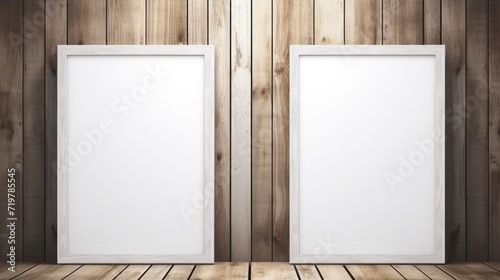 two Blank empty frame poster mockup portfolio living room presentation furniture living room