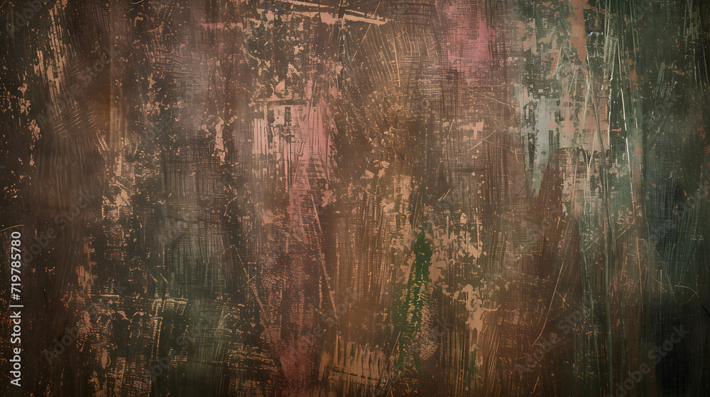 Grungy Wall With Red and Green Background