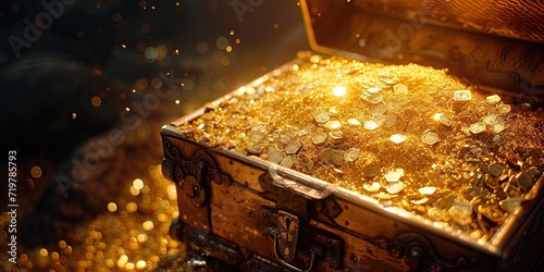 treasure chest filled with gold coins