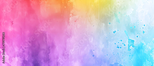 Rainbow-colored Background With Water Drops