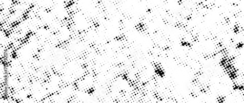 Halftone grunge noise texture. Dirt speckles, spots, dots background. Black white grit sand grain wallpaper. Retro pixelated textured comic backdrop. Vector abstract halftone gritty pop art cartoon