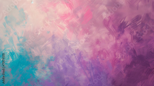 Abstract Painting of Purple, Blue, and Pink