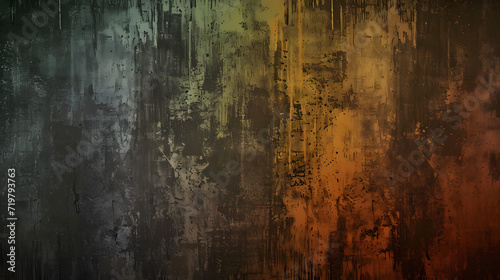 Fotografia Grungy Wall With Black and Yellow Background