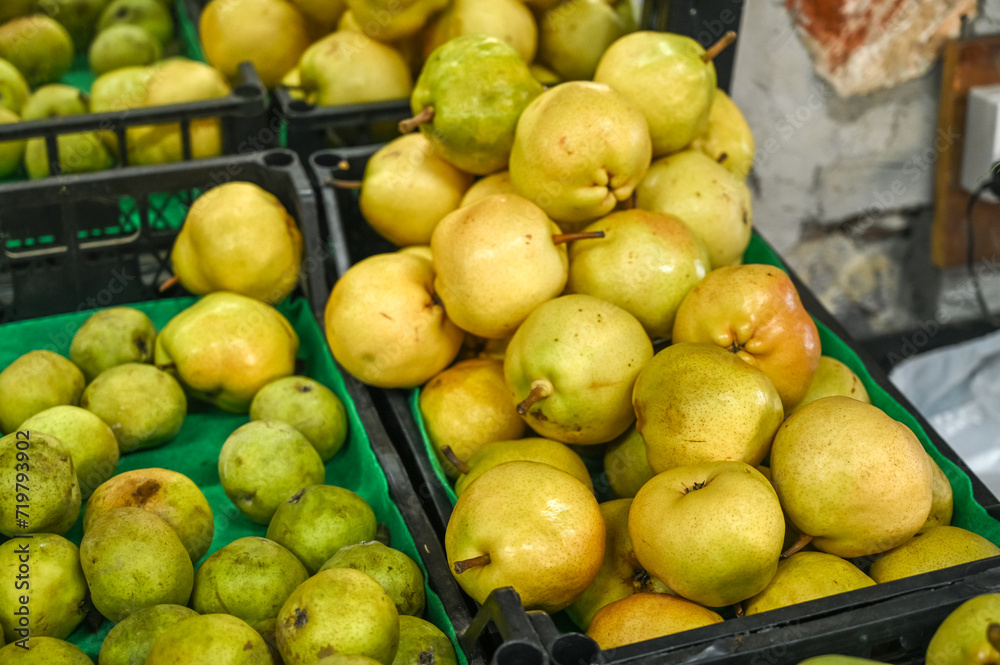 juicy pears at the local vegetable market 1