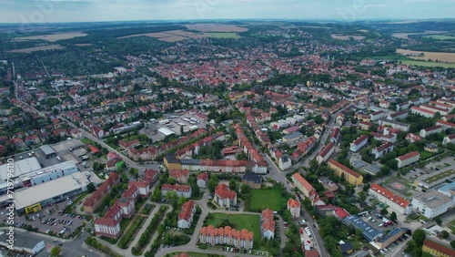 Wallpaper Mural Aerial view of the city Naumburg in Germany on a sunny spring day Torontodigital.ca