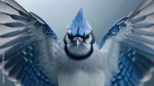 blue jay bluebird isolated on black