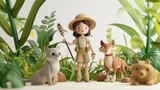 Cartoon digital avatars of Wilderness Wendy and her Wild Companions