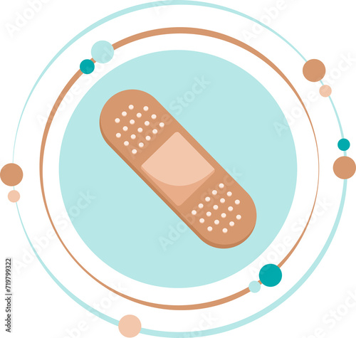 Cartoon adhesive bandage band aid graphic icon symbol